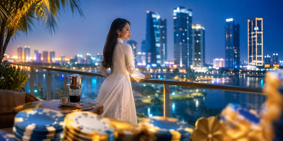 Người dùng Hà Nội trong trang phục áo dài tham gia sự kiện casino và giải thưởng đặc biệt