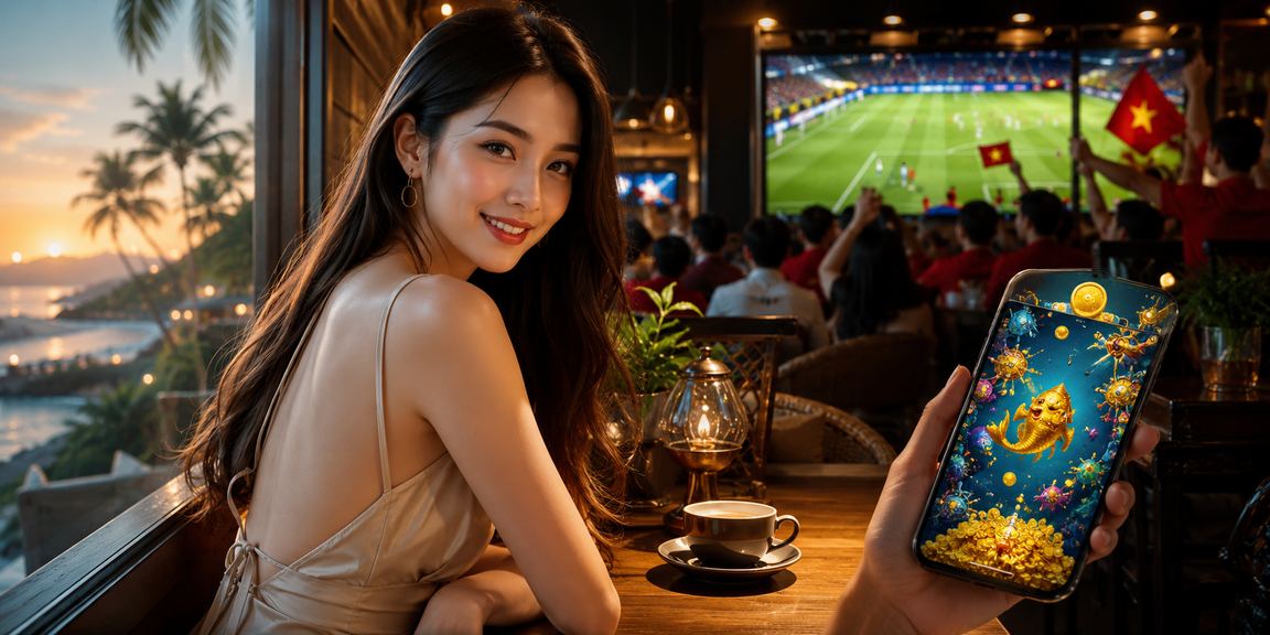 Khách hàng chơi casino trên điện thoại tại Phú Quốc